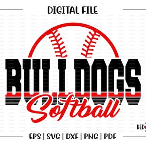 Softball svg, Bulldogge Softball svg, Bulldogge, Bulldoggen, Softball, Bulldogge Softball, svg, dxf, eps, png, pdf, Sublimation, geschnittene Datei, htv