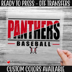 Ready To Press, Panther, Baseball, Softball, Panthers, Paw, Custom DTF Transfer Heat Transfer,Panthers DTF, Panthers Transfer,Direct To Film