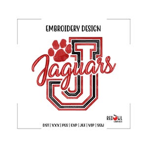 Jaguar, Jaguars, Paw, Embroidery Design, Mascot, School, Jaguar Embroidery, Embroidery, Machine, Design, dst, xxx, pes, exp, jef, vip, sew