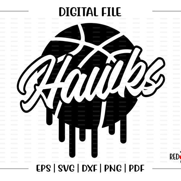 Basketball svg, Hawk Basketball, Hawk, Hawks, Basketball, svg, dxf, eps, png, pdf, sublimation, cut file, htv, vector, digital
