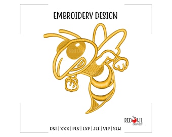 Hornet, Hornets, Embroidery Design, Mascot, School, Hornet Embroidery, Embroidery, Machine, Design, dst, xxx, pes, exp, jef, vip, sew