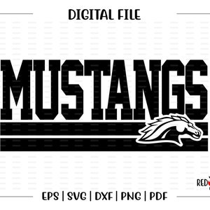 Mustangs svg, Mustang svg, Mustang, Mustangs, Clipart, design, school spirit, Mascot, svg, dxf, eps, png, pdf, sublimation, cut file, htv