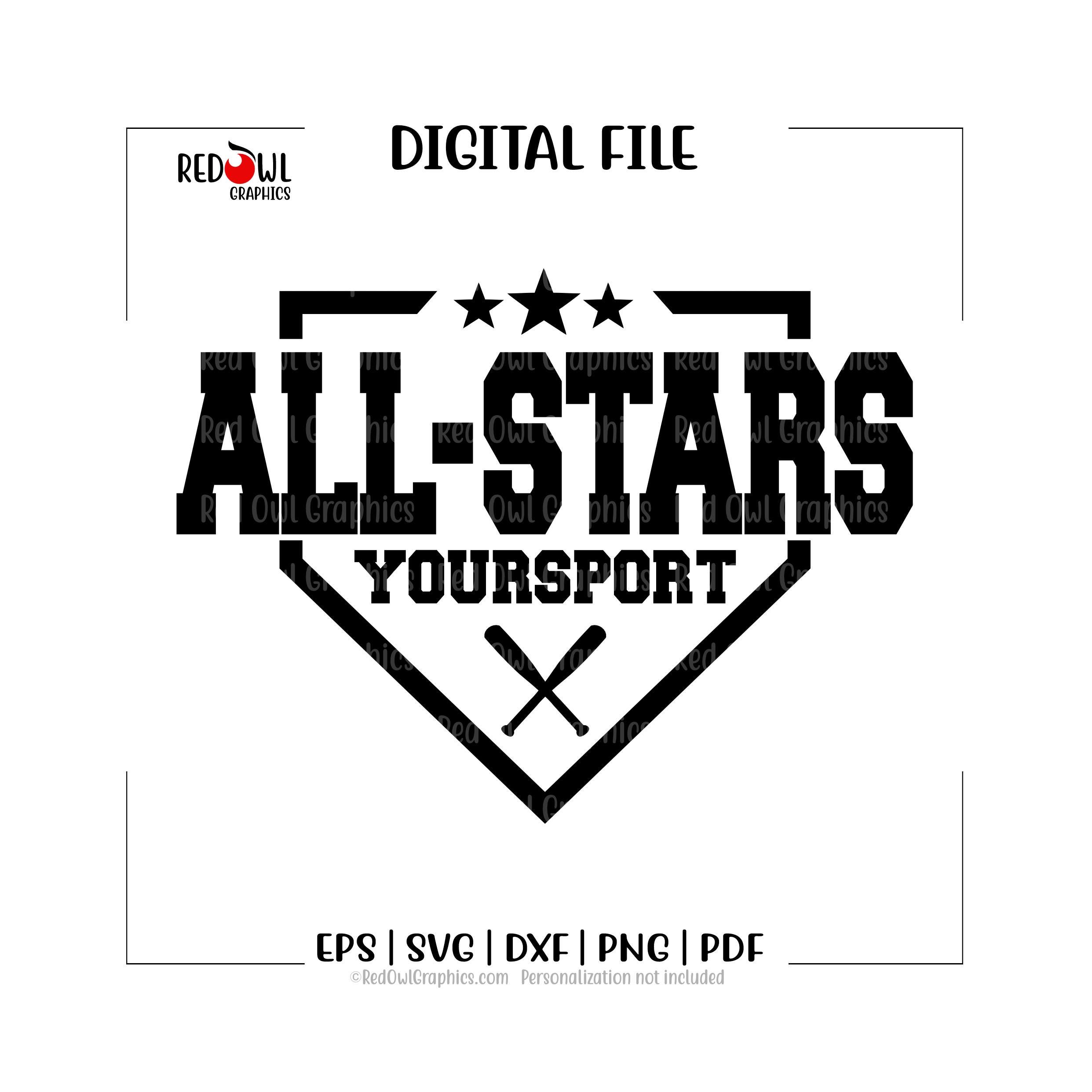 All Star Svg, All-star Svg, Baseball Svg, Baseball, All Stars, All ...