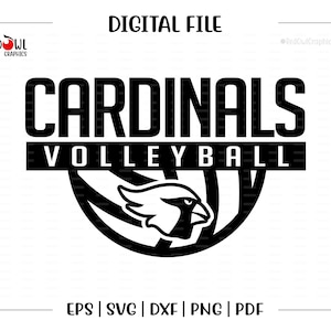 Volleyball svg, Cardinal Volleyball svg, Cardinal, Cardinals, Volleyball,svg,dxf, eps, png, pdf, sublimation, cut file, htv, vector, digital