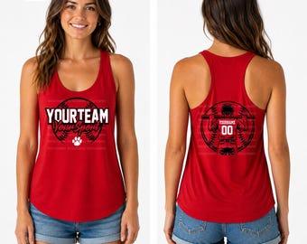 Personalized Baseball Tank Top, Softball Tank Top, All-Stars, Racerback, Baseball Mom, Softball Mom, Softball Shirt, Baseball Shirt, Coach