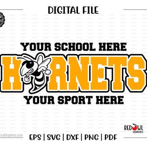 Hornet svg, Hornets svg, Hornet, Hornet, Mascota, Escuela, svg, dxf, eps, png, pdf, sublimación, archivo cortado, htv, vector, digital