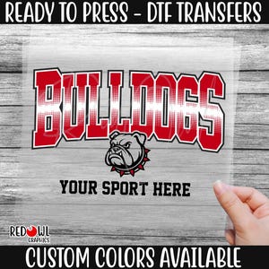 Ready To Press, Bulldog, Bulldogs DTF, Custom DTF Transfer, Heat Transfer, DTF, Bulldogs Transfer, Direct To Film
