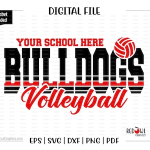 Volleyball svg, Bulldog Volleyball svg, Bulldog, Bulldogs, Volleyball, svg, dxf, eps, png, pdf, sublimation, cut file, htv