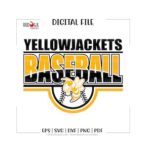 Baseball svg, Yellowjacket Baseball, Yellowjacket, baseball, jacket, jackets, svg, dxf, eps, png, pdf, sublimation, cut file, htv, vector
