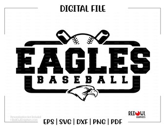 Eagle Baseball svg, Baseball svg, Eagle, Eagles, Baseball, vector, clipart, design, svg, dxf, eps, png, pdf, sublimation, cut file, htv