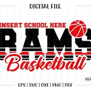 Basketball svg, Ram Basketball svg, Ram, Rams, Basketball, svg, dxf, eps, png, pdf, sublimation, cut file, htv, vector, digital, clipart