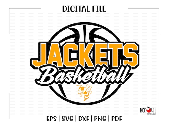 Basketball svg, Yellowjacket Basketball, Yellowjacket, Basketball, jacket, svg, dxf, eps, png, pdf, sublimation, cut file, htv, vector