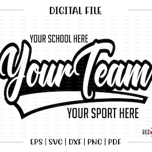 Custom, Personalized, Script, Tail, Sport, Athletic, School, Team, Mascot, svg, dxf, eps, png, pdf, sublimation