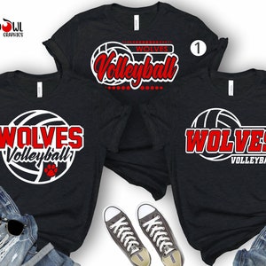 Wolves Volleyball T-Shirt, Personalized Volleyball shirt, Wolves, Volleyball, T-Shirt, Shirt,School Spirit, Gift for Volleyball, Mascot,