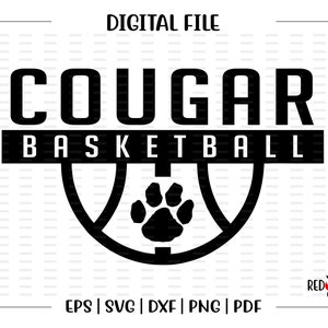 Basketball svg, Cougar Basketball, Cougar, Cougars, Basketball, svg, dxf, eps, png, pdf, sublimation, cut file, htv, vector, digital