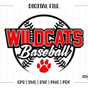 Baseball svg, Wildcat Baseball svg, Wildcat, Wildcats, Baseball, svg, dxf, eps, png, pdf, sublimation, cut file, htv, vector, digital