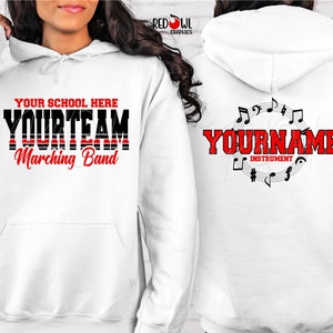 Marching Band shirt, Personalized Band Shirt, Any Team, Marching Band, Band, T-Shirt, Sweatshirt, Hoodie, Hooded, Crewneck, Mom, Dad, Coach