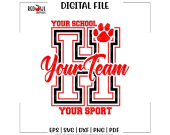 Custom, Personalized, School, Team, Mascot, svg, dxf, eps, png, pdf, sublimation