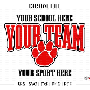 Custom, Personalized, School, Team, Mascot, svg, dxf, eps, png, pdf, sublimation