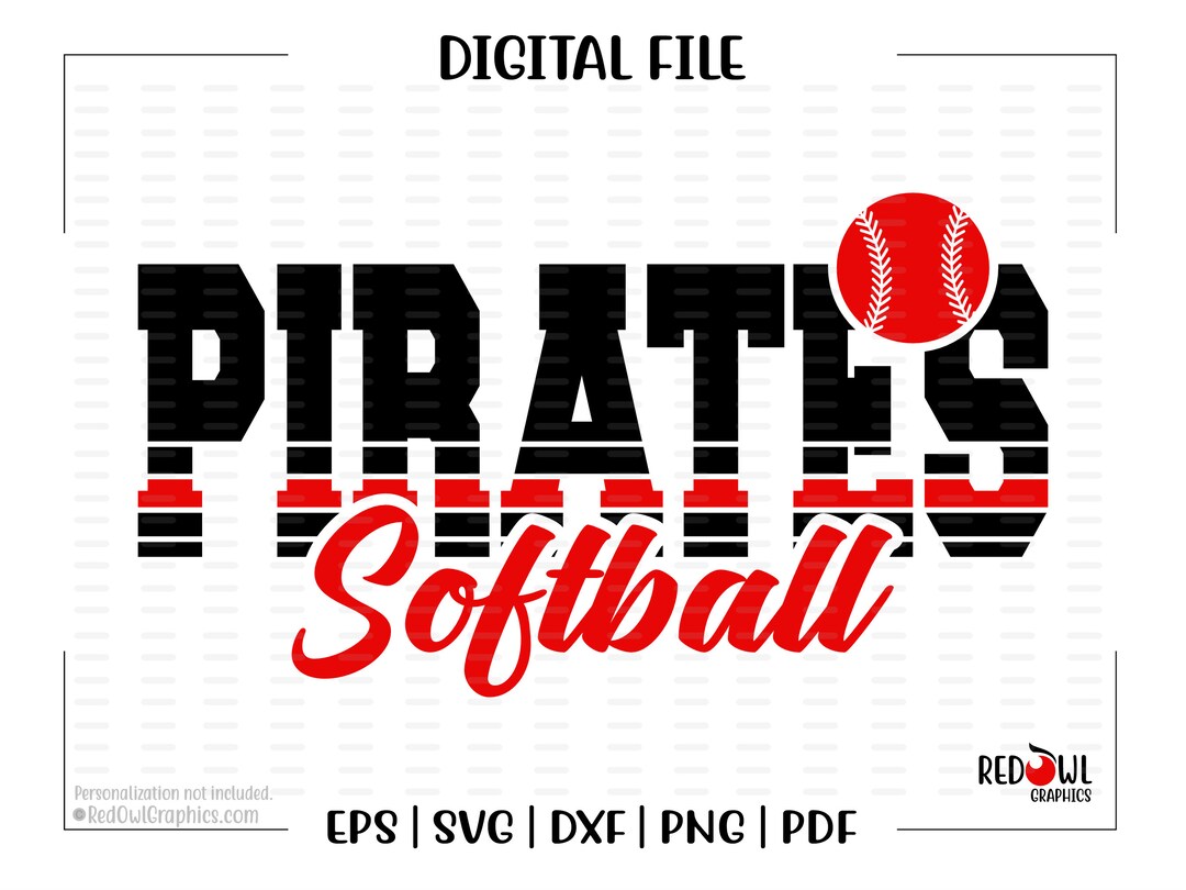 Softball Svg, Pirate Softball Svg, Pirate, Pirates, Softball, Svg, Dxf, Eps, Png, Pdf ...