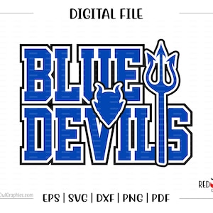 Blue Devil svg, Devils svg, Blue Devil, Blue Devils, Devil, svg, dxf, eps, png, pdf, sublimation, cut file, htv, vector, digital