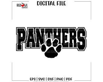 Pantera SVG, Panthers SVG, Paw SVG, Pantera, P, Panthers, Paw, SVG, DXF, EPS, PNG, PDF, Sublimación, Archivo de corte, HTV, Vector, Digital