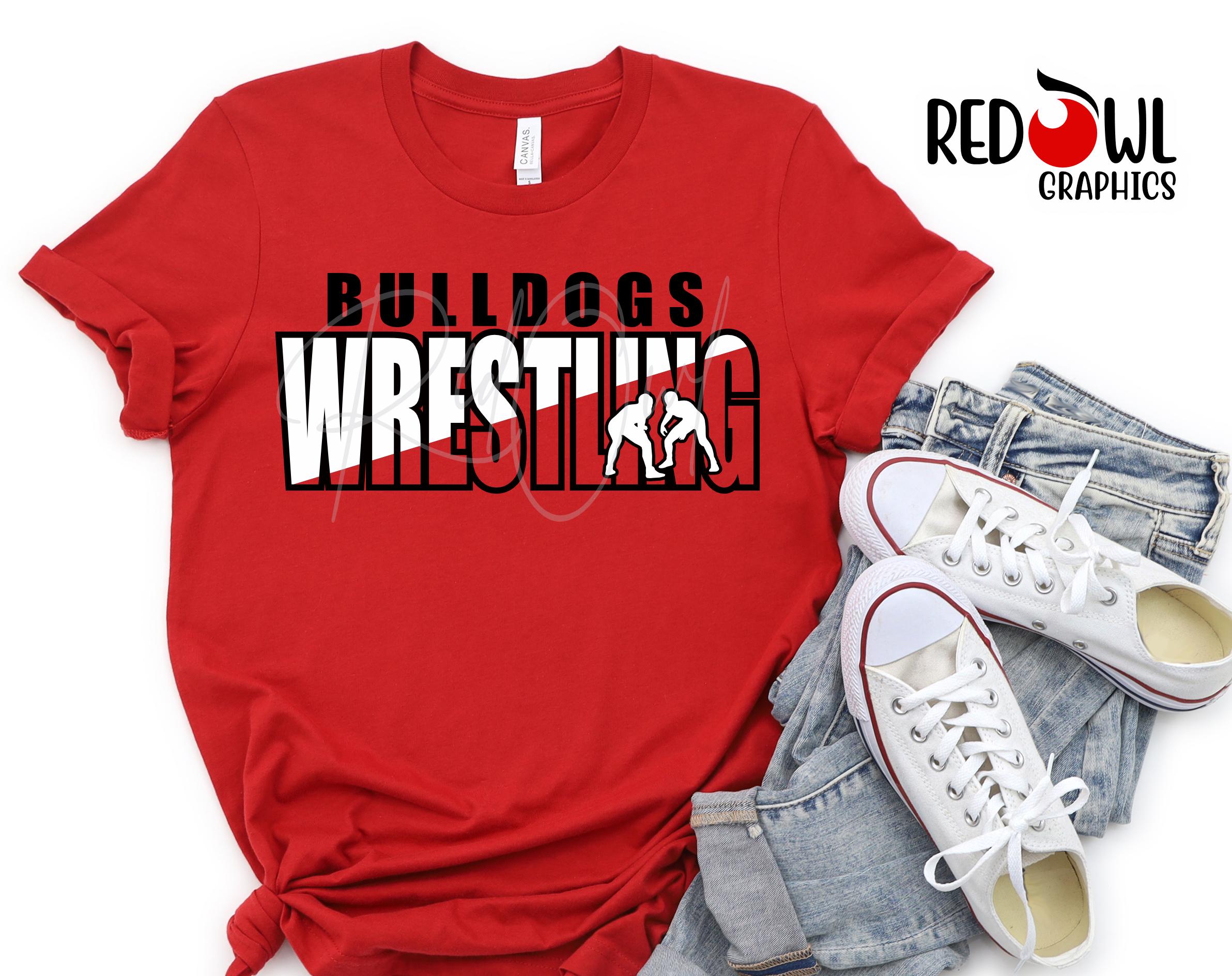 Wrestling Shirt, Bulldog Shirt, Bulldog, Wrestling, T-shirt 