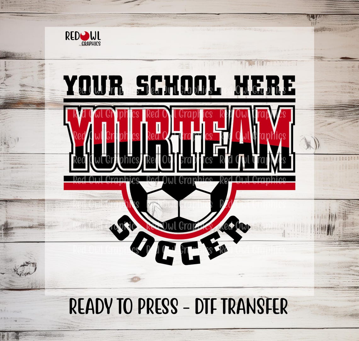 Ready to Press, Soccer Transfer, Custom DTF Transfer, Heat Transfer ...