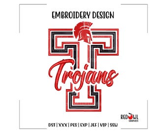 Trojan, Trojans, Embroidery Design, Mascot, Team, School, Trojan Embroidery, Embroidery, Machine, Design, dst, xxx, pes, exp, jef, vip, sew