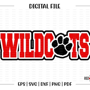 Wildcat svg, Wildcats svg, Wildcat, Wildcats, Maskottchen, Schule, Team, Fußball, Basketball svg, dxf, eps, png, pdf, Sublimation, geschnittene Datei