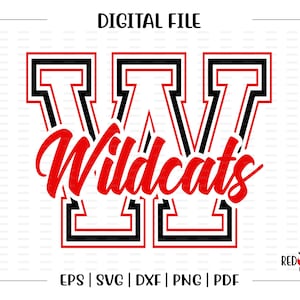 Wildcat svg, Wildcats svg, Wildcat, Wildcats, Maskottchen, Schule, Team, Fußball, Basketball svg, dxf, eps, png, pdf, Sublimation, geschnittene Datei