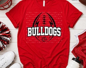 Camiseta de fútbol, camiseta de bulldog, bulldog, fútbol, camiseta, sudadera, sudadera con capucha, con capucha, cuello redondo, sudadera de fútbol, mamá, papá, entrenador