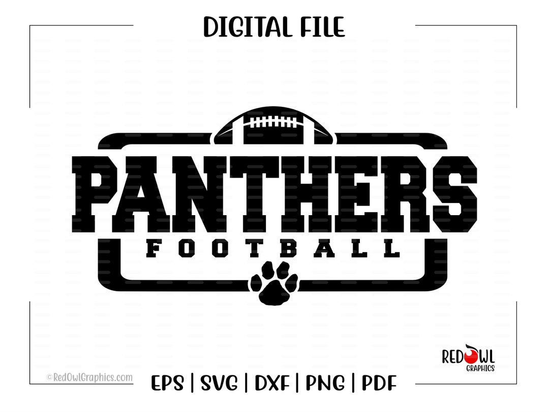 Football Svg, Panther Football Svg, Panther, Panthers, Football, Svg