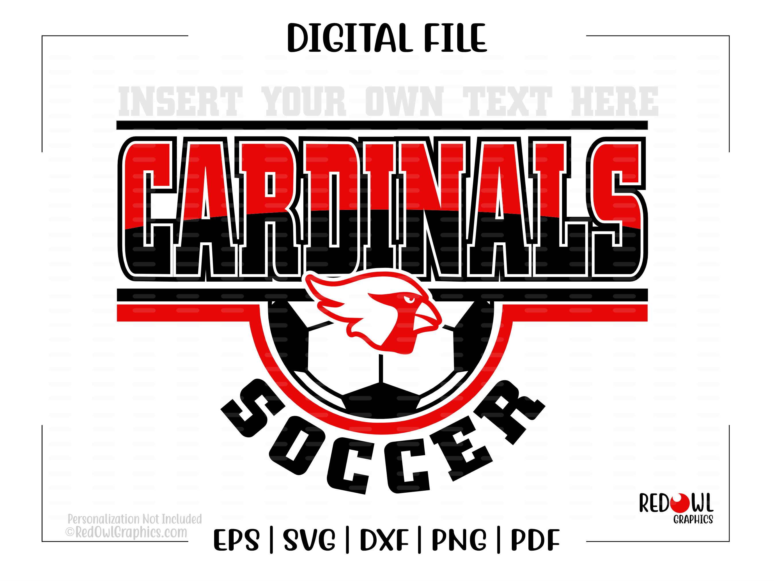 Cardinal Soccer SVG Bundle | Cardinals Soccer Clipart & Cut Files (SVG DXF EPS PNG PDF) for Cricut & Silhouette