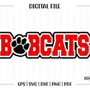 Bobcat svg, Bobcats svg, Bobcat, Bobcats, Paw, Mascot, htv, svg, dxf, eps, png, pdf,sublimation, cut file, htv, vector, digital