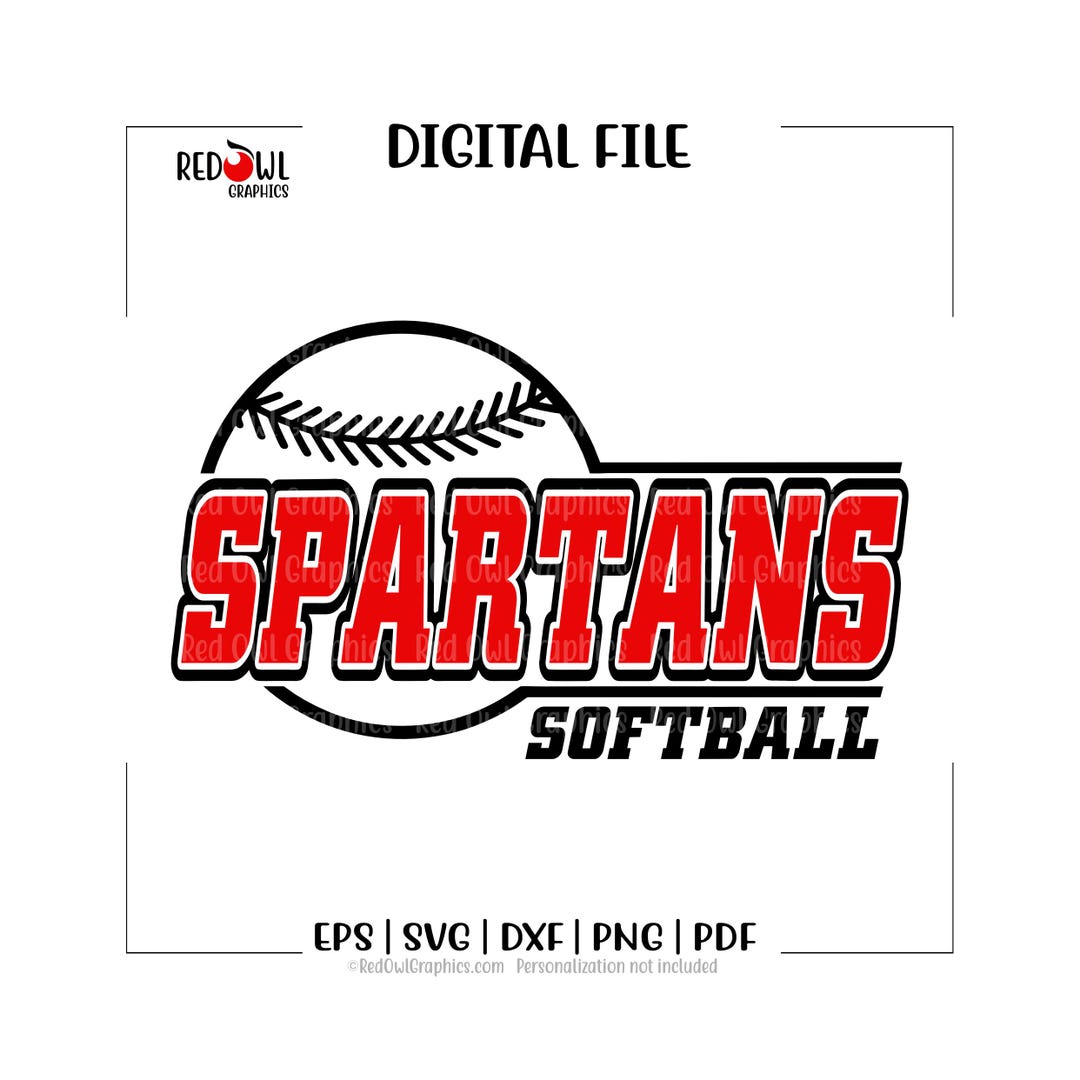 Spartans Softball Svg, Spartan Png, Team Mascot, School, Coach, Sport ...