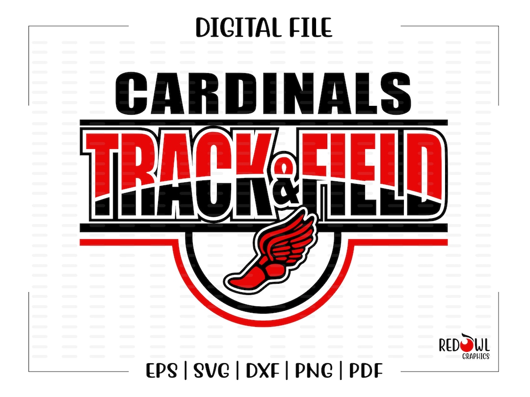 Track Svg, Cardinal Track Svg, Cardinal, Cardinals, Track, Field, Svg