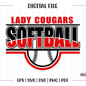 Softball svg, Cougar Softball svg, Cougar, Cougars, Softball, svg, dxf, eps, png, pdf, sublimation, cut file, htv, vector, digital