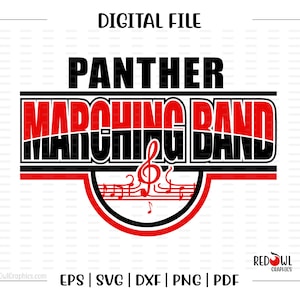 Band svg, Marching Band svg, Marching Panthers svg, Marching, Band, Panther, Panthers, svg, dxf, eps, png, pdf, sublimatie, gesneden bestand, htv