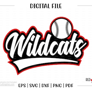 Baseball svg, Wildcat Baseball svg, Wildcat, Wildcats, Baseball, svg, dxf, eps, png, pdf, sublimation, cut file, htv, vector, digital