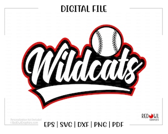 Baseball svg, Wildcat Baseball svg, Wildcat, Wildcats, Baseball, svg, dxf, eps, png, pdf, sublimation, cut file, htv, vector, digital