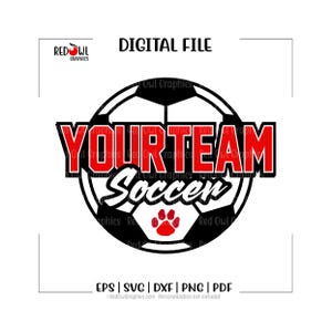 Individuell, personalisiert, Fußball svg, Fußball, Schule, Team, Maskottchen, svg, dxf, eps, png, pdf, Sublimation