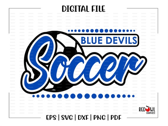 Soccer Svg Blue Devil Soccer Svg Blue Devil Soccer Svg | Etsy