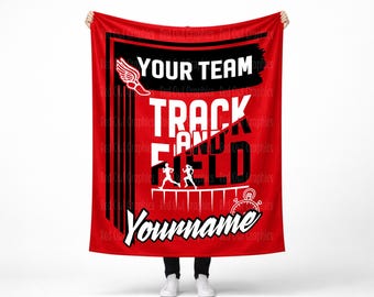 Personalized Track Blanket, Track Blanket, Track and Field, Coach, Throw, Coach Gift, Personalized, Mom, Dad, Gift