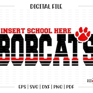 Bobcat svg, Bobcats svg, Bobcat, Bobcats, Paw, Mascot, htv, svg, dxf, eps, png, pdf,sublimation, cut file, htv, vector, digital