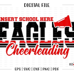 Cheerleader svg, Cheerleading svg, Eagle, Eagles, Cheer, Cheerleader, svg, dxf, eps, png, pdf, sublimation, cut file, htv, vector, digital