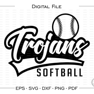 Softball svg, Trojan Softball svg, Trojan, Trojans, Softball, svg, dxf, eps, png, pdf, sublimation, cut file, htv, vector, digital