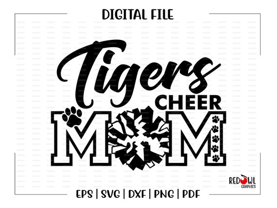 Cheer Mom Svg Tiger Cheer Svg Tiger Tigers Cheer Mom - Etsy