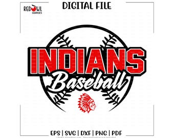 Baseball svg, Indian Baseball svg, Indian, Indians, Baseball, svg, dxf, eps, png, pdf, sublimation, cut file, htv, vector, digital