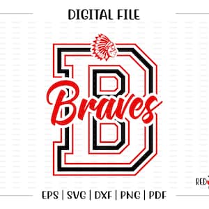 Braves svg, Braves, Brave svg, Brave, clipart, Mascot, School, svg, dxf, eps, png, pdf, sublimation, cut file, htv, vector, digital